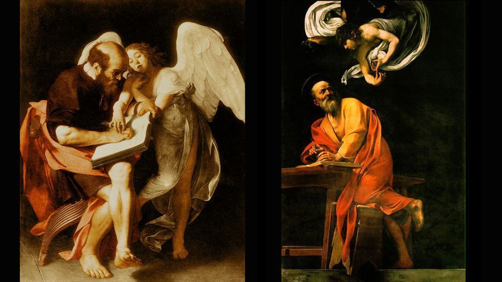 Caravaggio'nun Aziz Matta ve Melek eseri